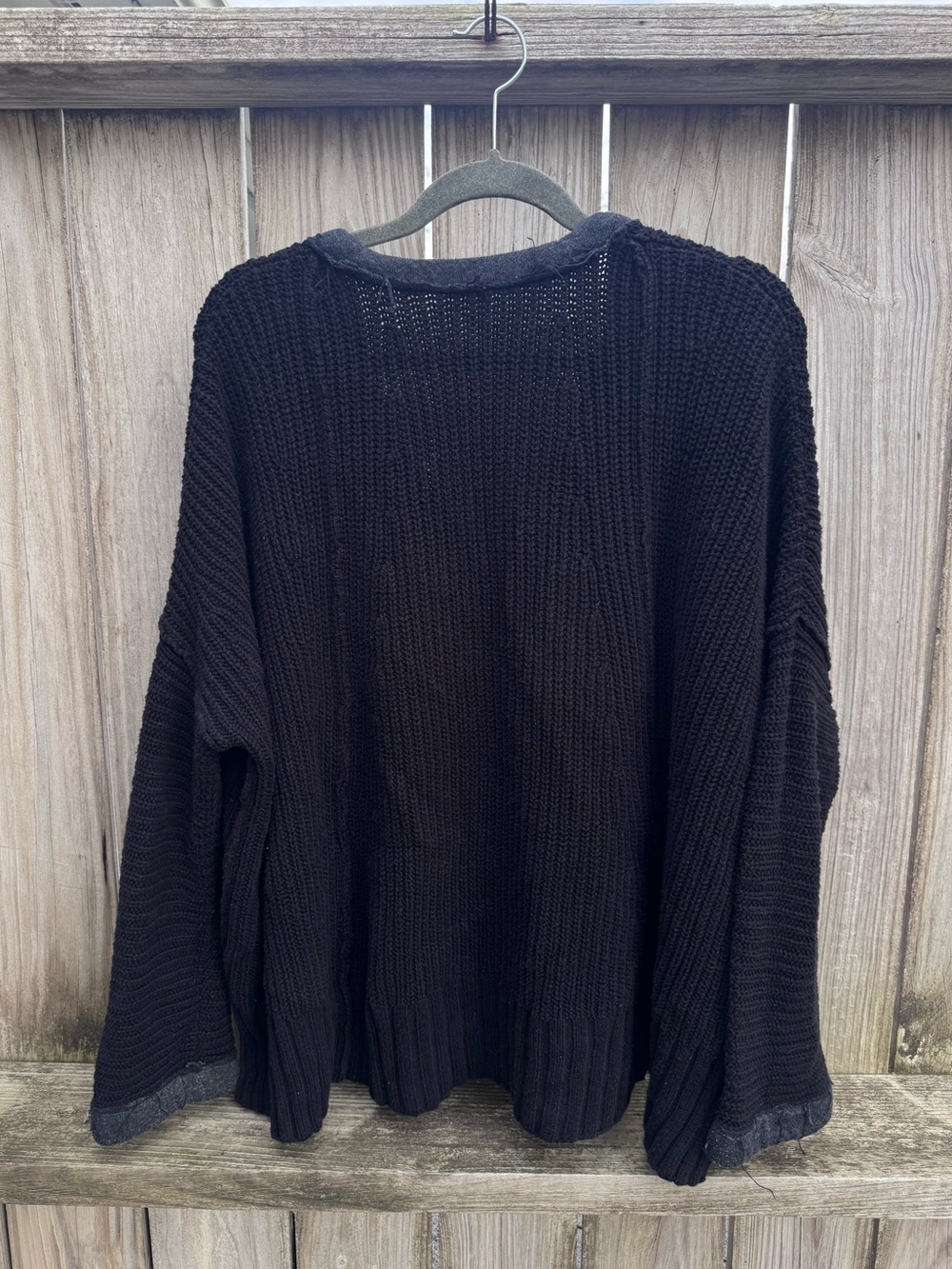 Free People Take Me Over Black Oversized Sweater XS/S - Picture 6 of 12